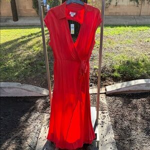 Chic Backless Red Dress by Anthropologie